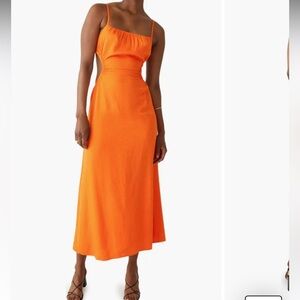 Ruched Cutout Midi Dress